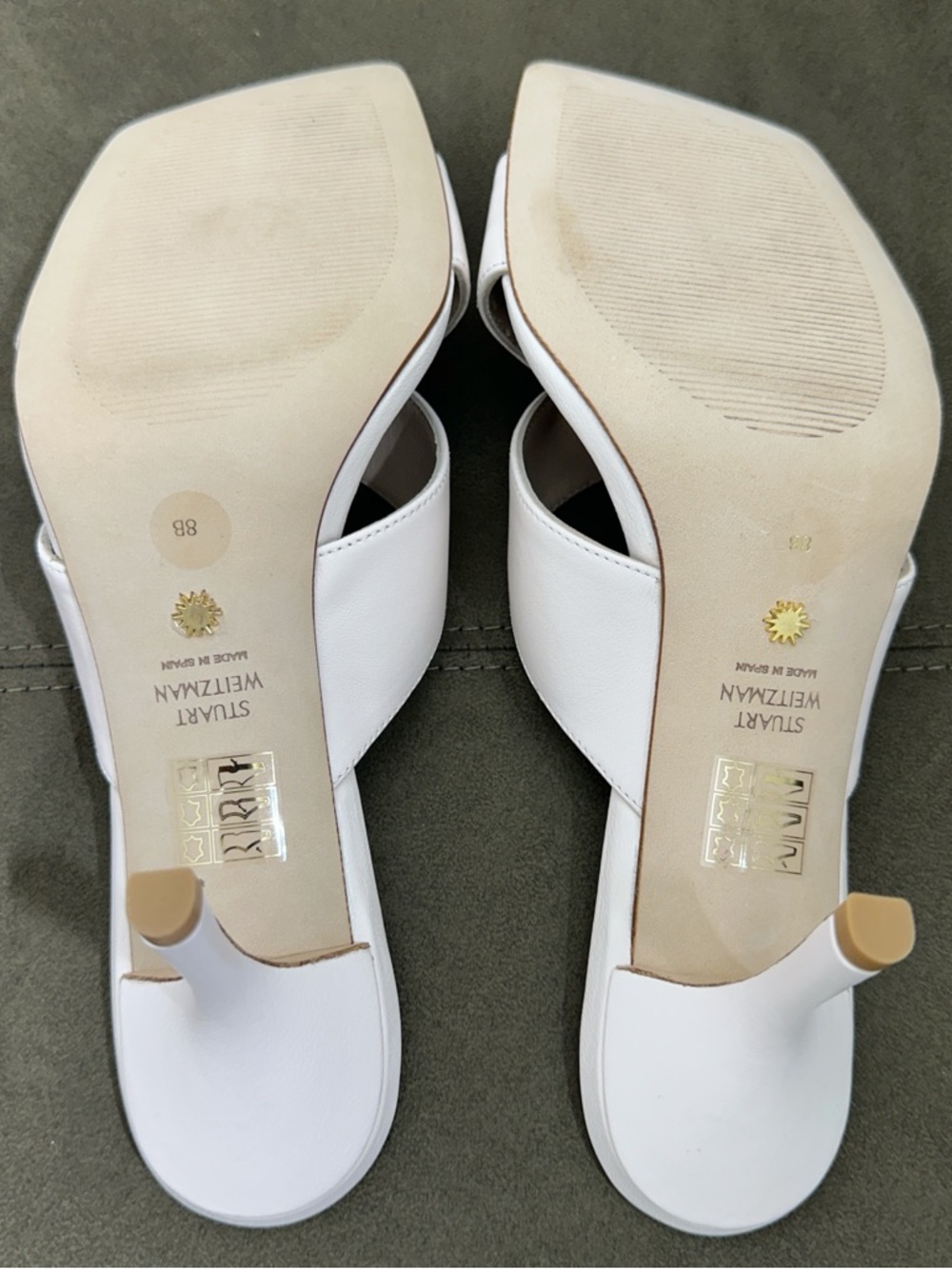 NIB Stuart Weitzman “Carmen 75” Lacquered Slides 8B Free Shipping 📦 - Picture 4 of 8